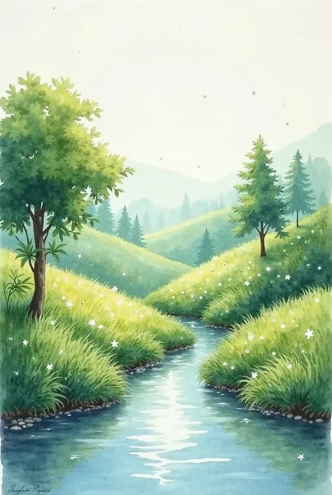  In watercolor