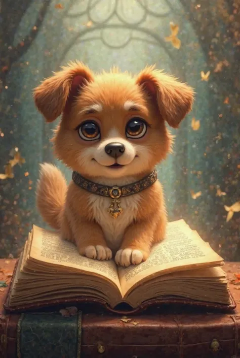 Create me an animated image of a pet that is a bible and when you open it it is an image 