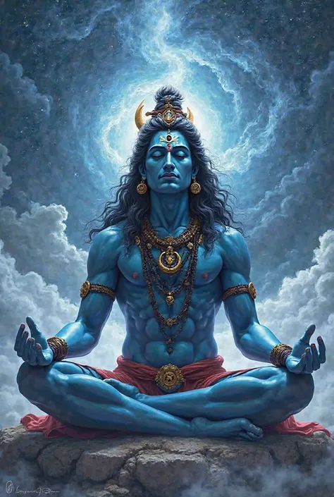 Lord shiva in deep trance