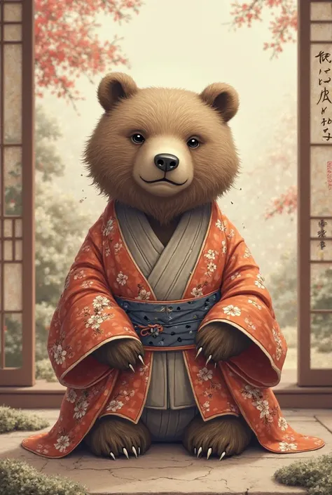 Bear in a kimono