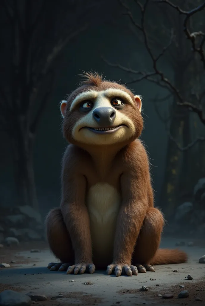 Believe me in Sid's image from The Ice Age thinking with a bad temper about the dark background