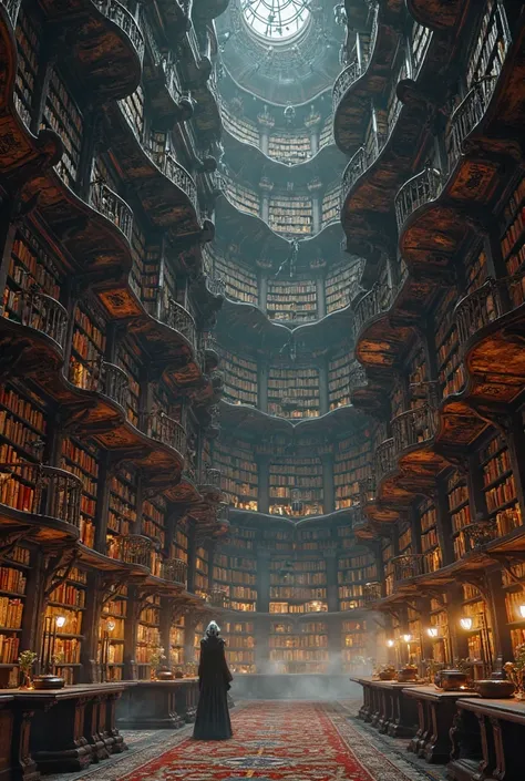 The Grand Bookshelves

The bookshelves of the Ancient Library are not bound to the laws of the mortal world. They do not sit idly against walls—they float, shift, and spiral endlessly, rearranging themselves like a living labyrinth of knowledge.

Each towe...