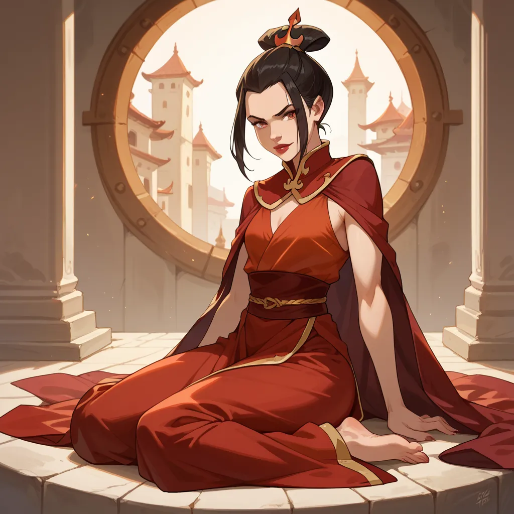 A extremely detailed display of a young Princess Azula, full_body display, seductive, sexy pose, 