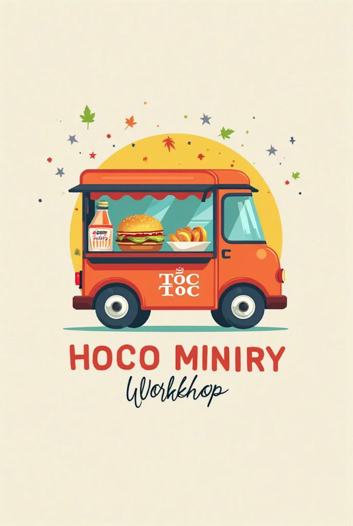 Create a prototype of a fabulous logo for a project called that says TOC TOC, which is a dining workshop and whose slogan is on wheels, we bring the taste of knowledge to your door that is beautiful and that is remembered but colorful but that evokes the f...