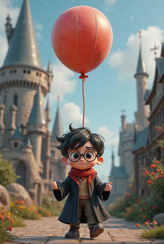 Create animated Harry Potter but with a helium balloon tied behind