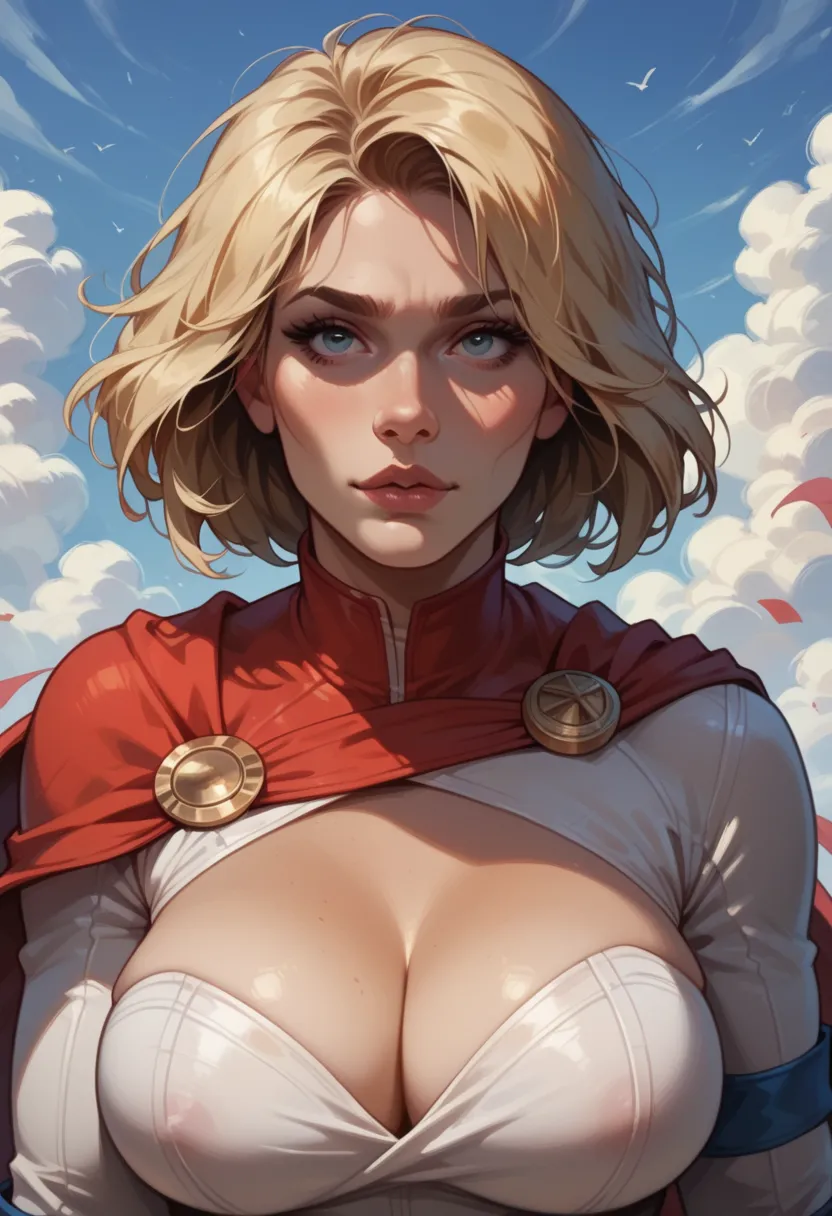 Hot and beautiful Powergirl, sexy e sensual