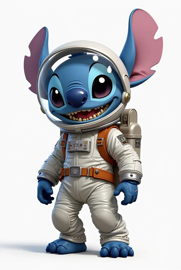 Create Stitch astronaut with white background 