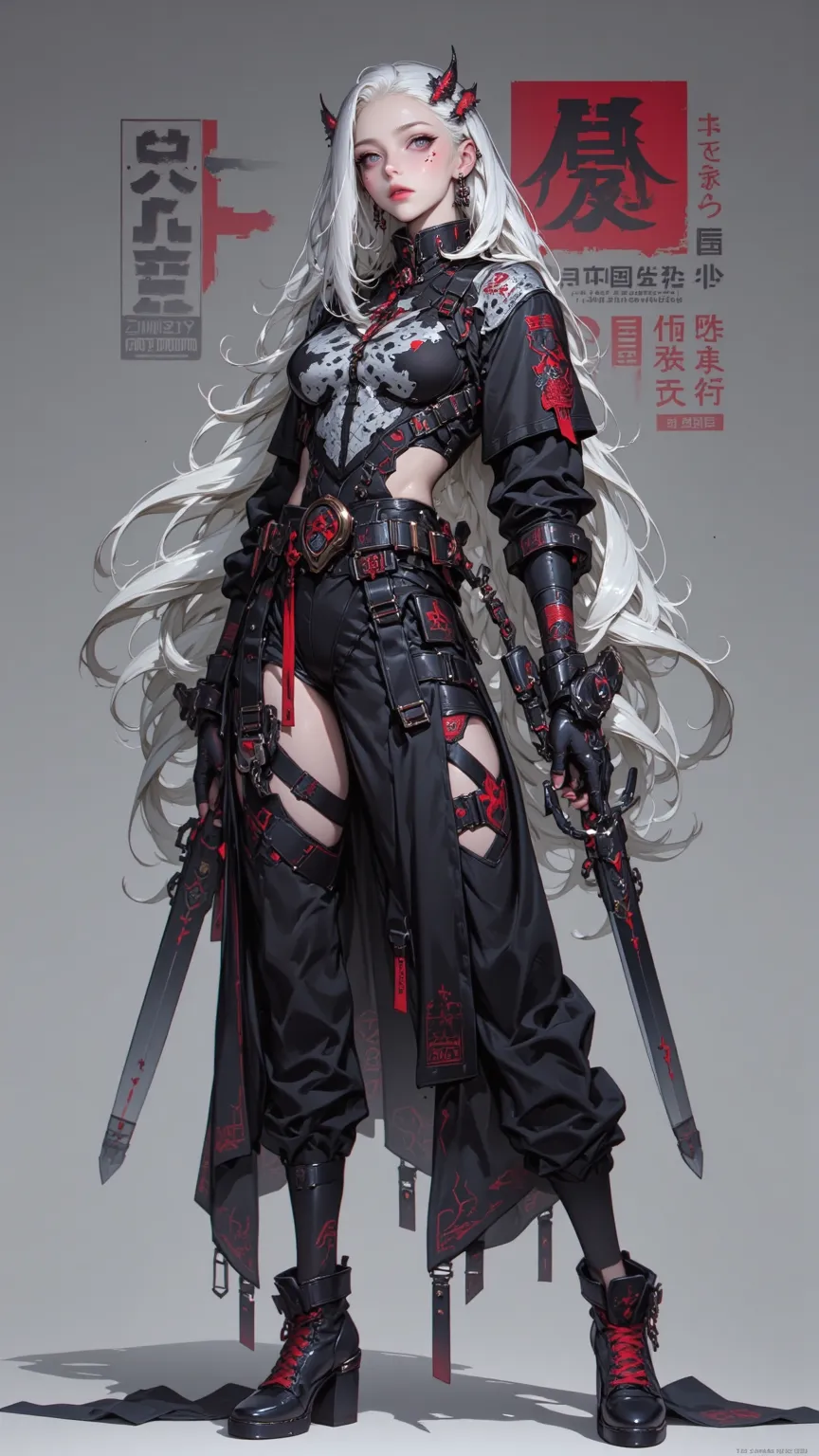 A sexy vampire lady，With watery eyes、silver long hair and long eyelashes，wears a deathworld battle uniform、black stockings and sneakers， A wounded male soldier in combat posture ，has dragon ears and colored contact lenses，has a huge chest and a slim waist。