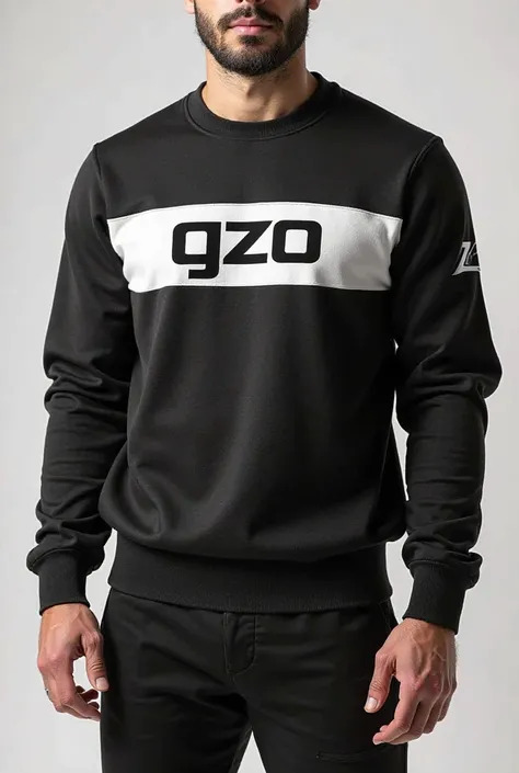 You can create a sweater for a black and white team that has a “GZO” logo