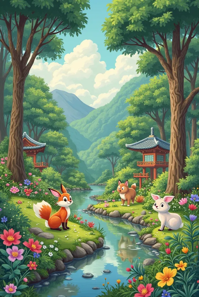 Forest Japan with Disney style 1950