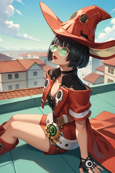 quality_masterpiece, anatomically correct,  pretty face,  perfect face,  perfect eyes , Beautiful and highly detailed face and eyes,  attractive face,  detailed face taster, Delicate Facial Features , detailed skin, Struggle Ino_\(guilty_gear\) black hair,...