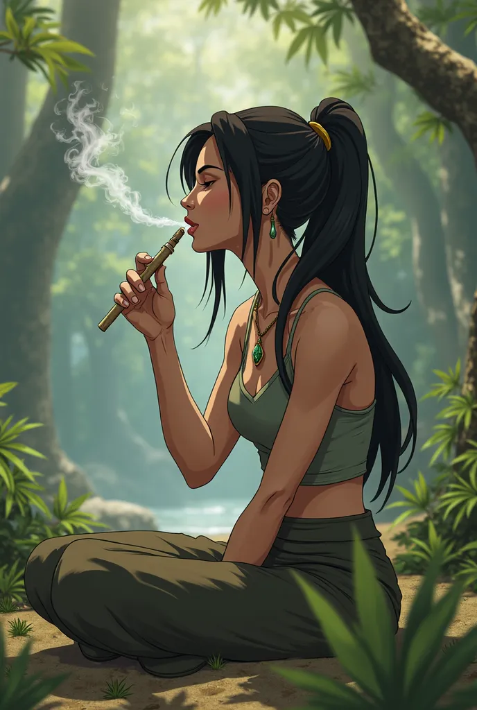 Korra from the avatar smoking weed