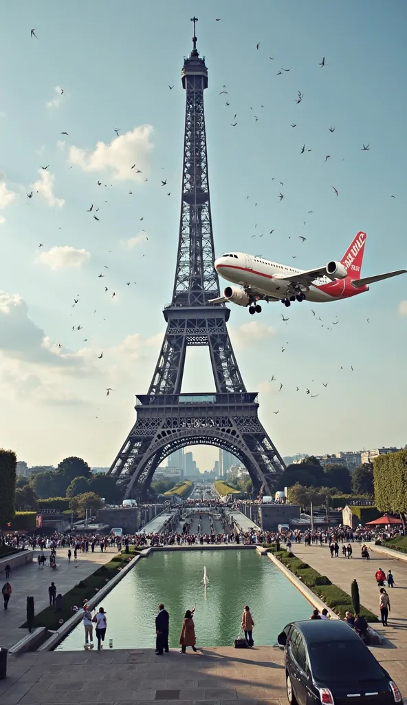 I need to remove everything that is superimposed, be it the texts and images, I only need the background image, in it, I can see an airplane, the Eiffel Tower... And more things that I can't identify, I just need the background image and eliminate the over...