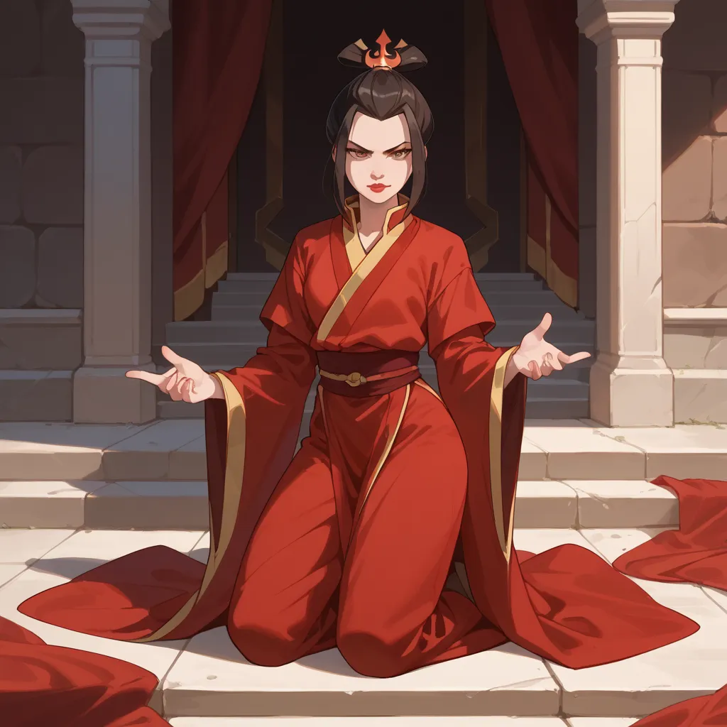 A extremely detailed display of a young Princess Azula, full_body display, seductive, sexy pose, 