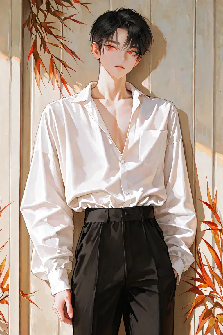 male,  slim,  handsome,   black hair , 1 person ,   short hair,  male 중심의,   handsome man, Thick paint  ,  Korean Comic Style  ,   semi-realistic art   ,   semi-realistic art   style,   Expressive Brushwork ,  vibrant brushstrokes,   Impressionist painting...