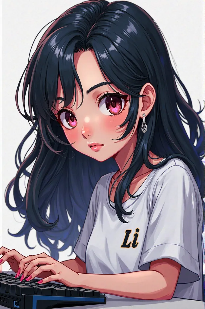 I would like a black-haired gamer 
It's white with the blouse with the name Li