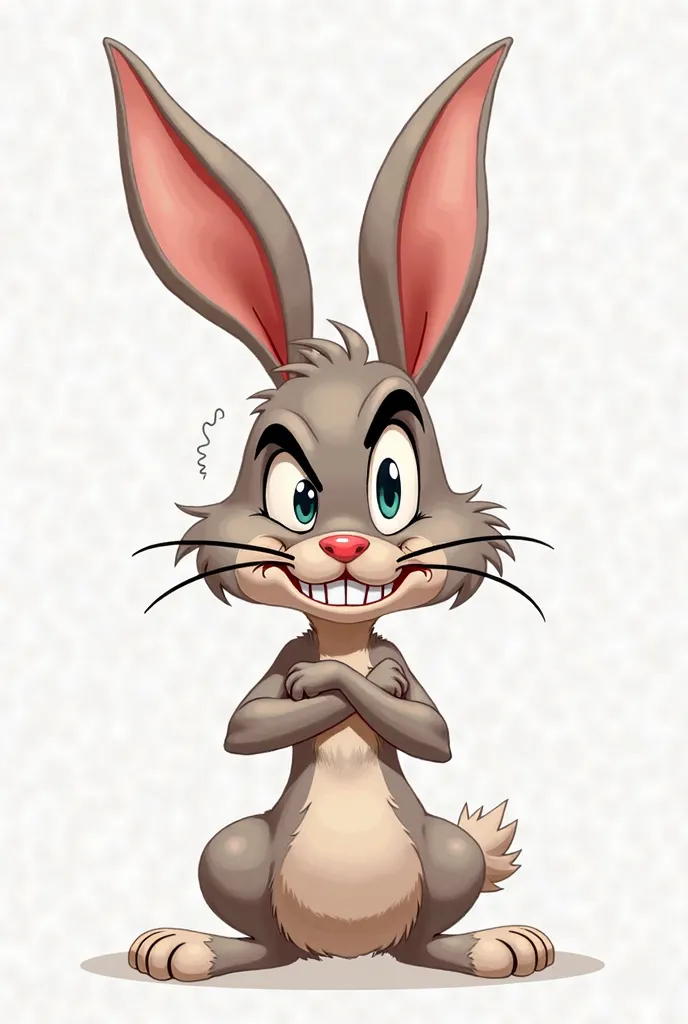 Cartoon of a bad rabbit