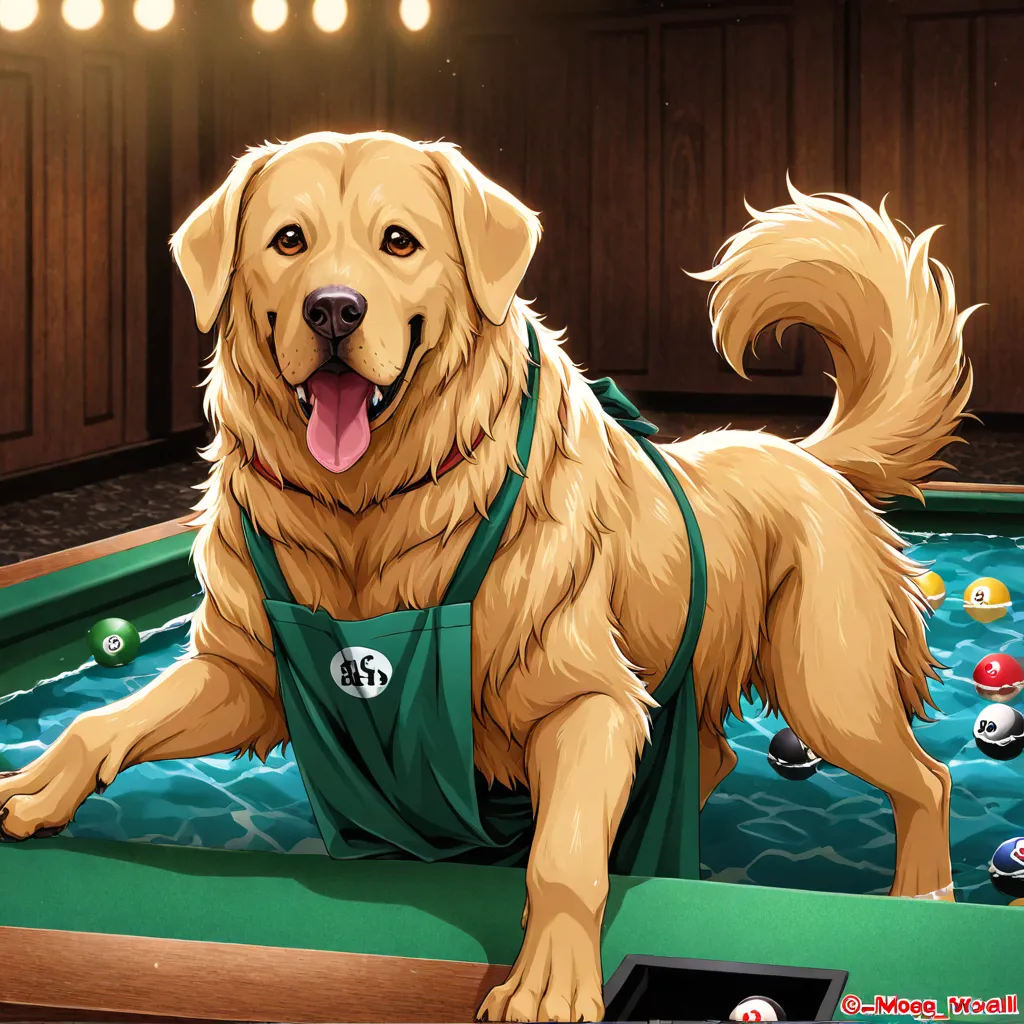 An image of a dog that represents that I play 8 ball pool 