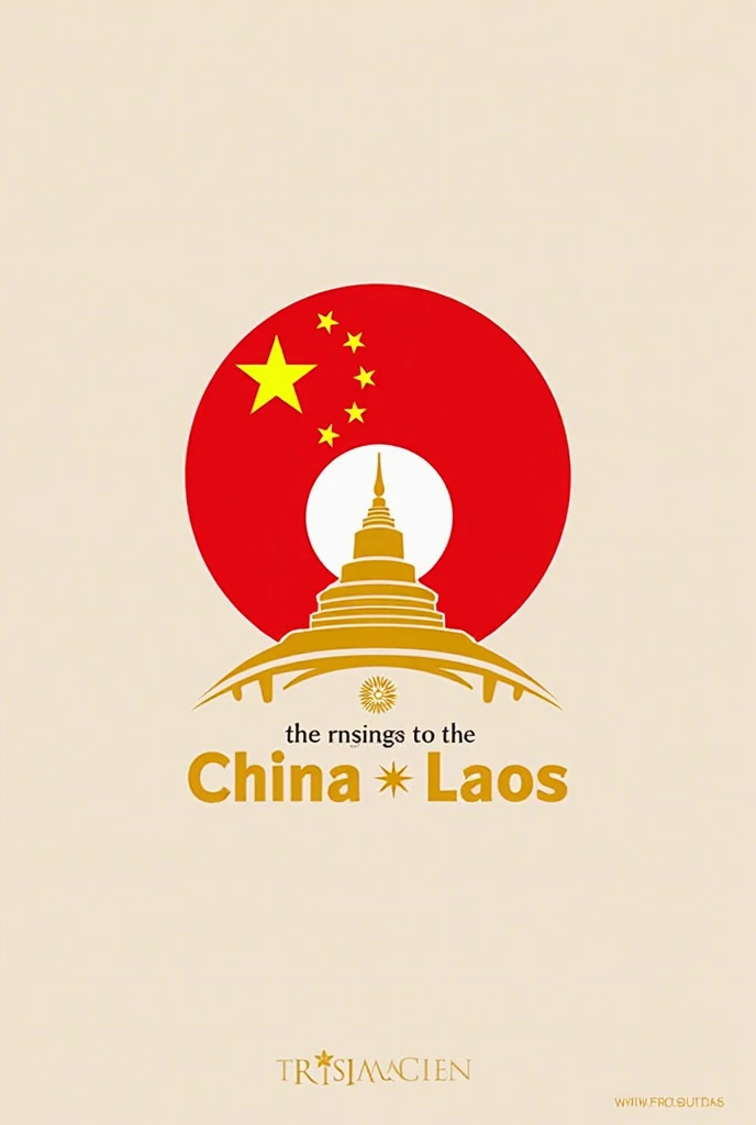 OK，I will help you design a simple logo，It will contain elements of the national flags of the Chinese people and the Lao people。\n\n### Design Concept ：\n1. **color**：Uses the main colors of the national flags of the two countries - red and gold。\n2. **sha...