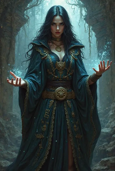 Warlock woman, d&d aventureiro, RPG character