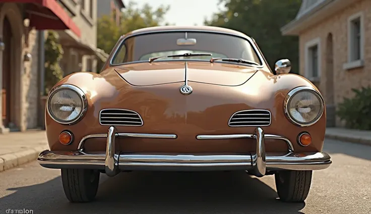 1960 Volkswagen Karman Ghia brown front bumper  view