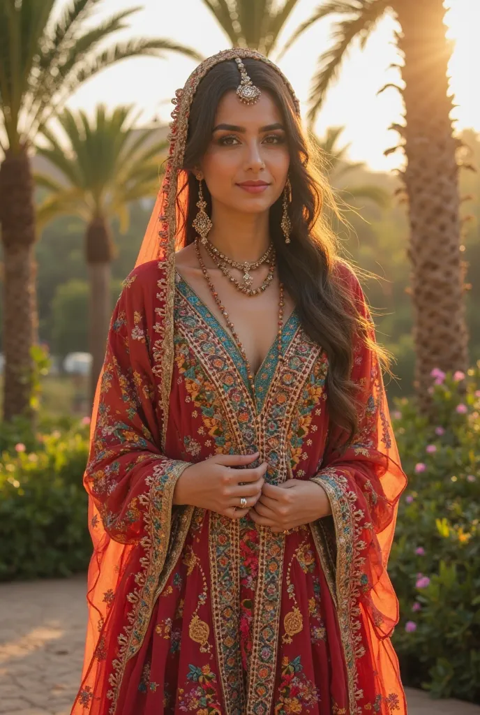 Moroccan woman with a caftan in a wedding