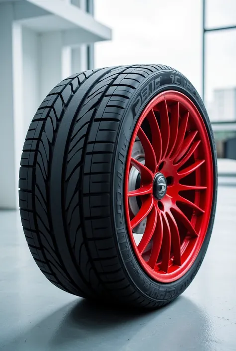 picture of car tyre, 20" wheel with michelin tyre , pilot sport 5 series, new rubber formular with red color