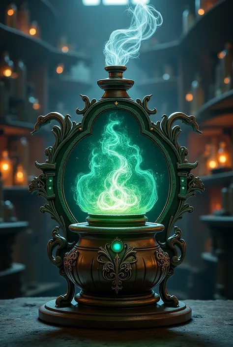 Using that thing I gave you, Make me a logo as if I were in a Harry Potter potion room 