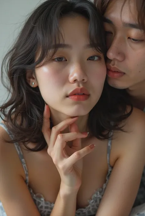 Korean female and male having fuck