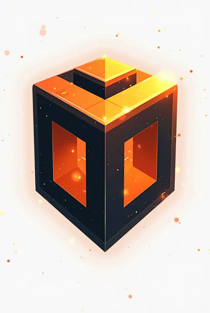 Logo Dice team , orange and black , with a letter D and a T