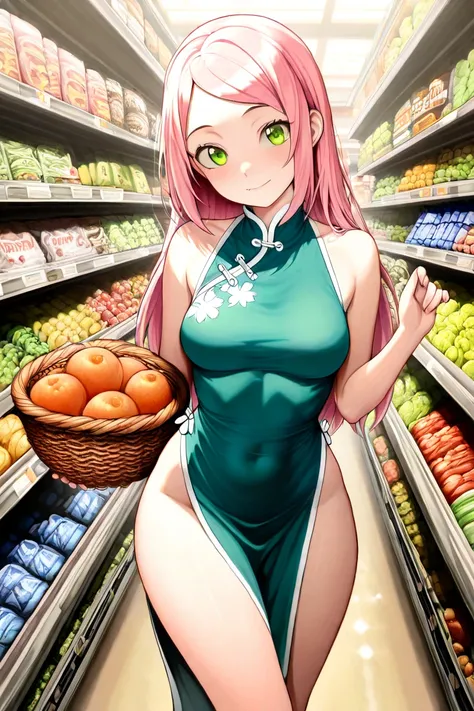 Sakura Haruno summer day in a supermarket