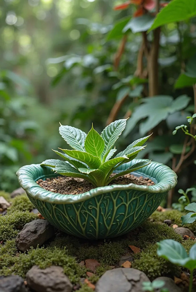 A leaf pot