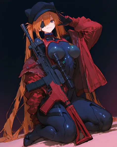 Highest quality、  748cm style  ,       、           8k Wallpaper、         masterpiece、     、  high detail、、            absurd,            latest,                 Neon Genesis Evangelion、  female 1 person、 、  Su Long Aska Langley 、  orange hair、           bl...