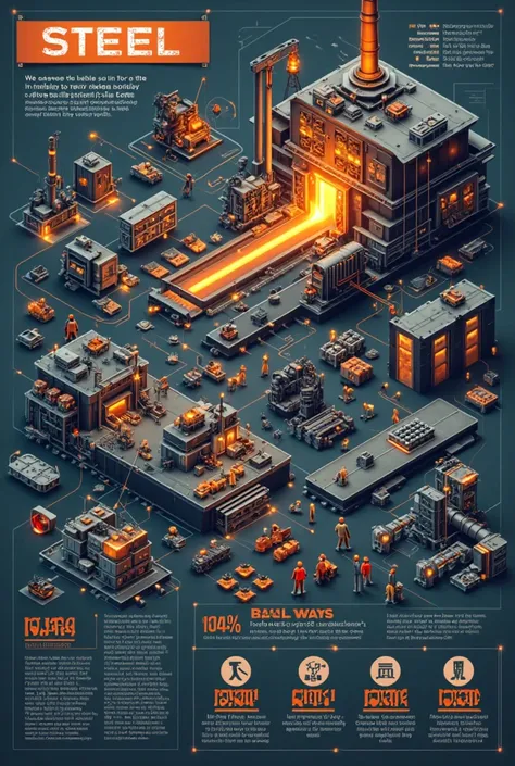 infographic of the importance of the steel industry with images and icons 