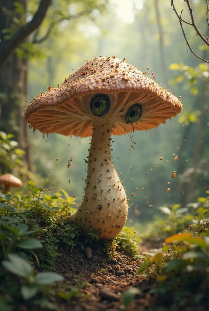 flying stinkhorn with eyes