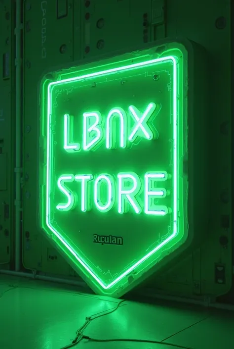 ecrit sur un panneau que le snack bar LEBOX est ferme vert fluo flash futuriste