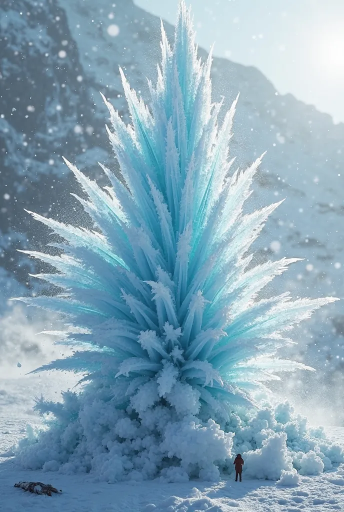 Special effects material，ice cone，explode，cold，