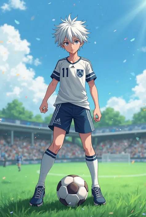 White-haired soccer player Nagi Seishiro,  gray eyes 
