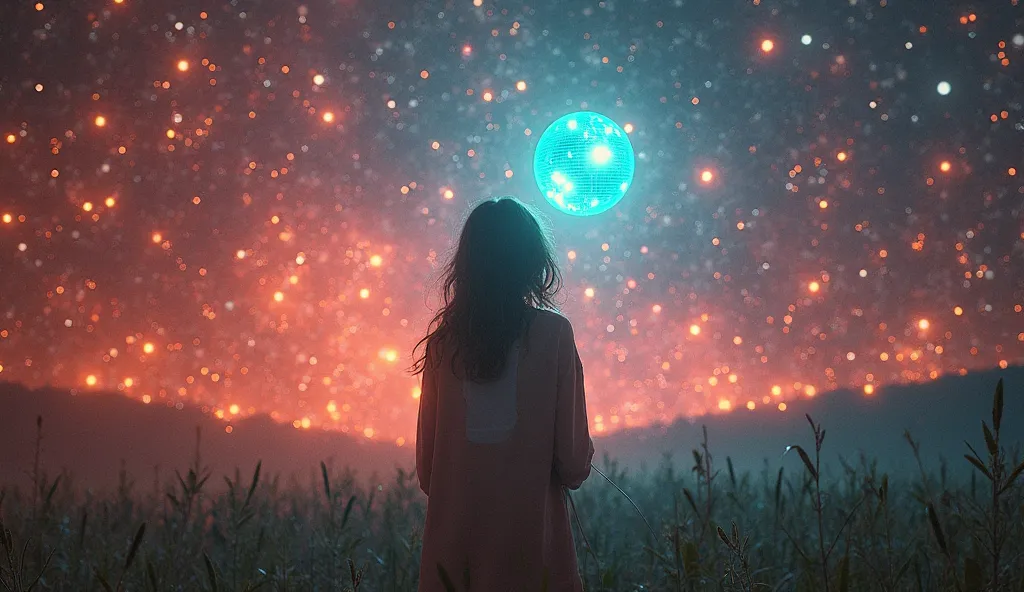 a disco ball,  highres , fields are very detailed, (  1girl  :1.8),
Halt,  analog photography , bright colors,  soft focus , light leaks, dreamy atmosphere, experimental charm, daya tarik nostalgia
Halt
lukisan bidang warna, large expanse of colors, abstra...