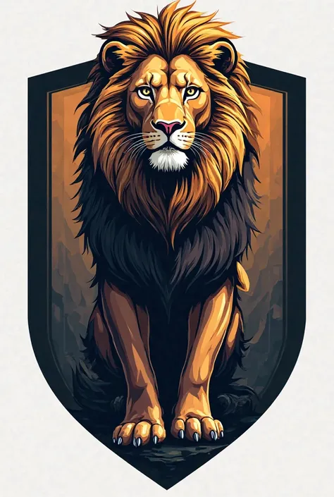 Create a logo with the figure of a lion that represents security and strength for a male motivation channel 