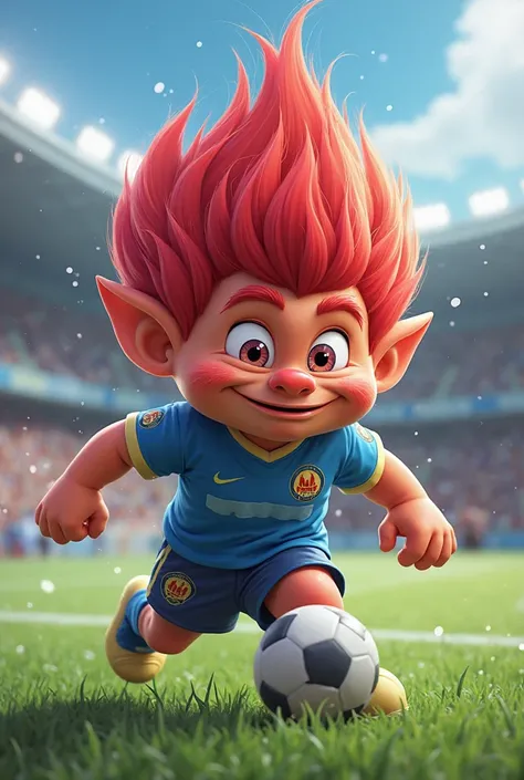 Hình ảnh vui nhộn troll về  football , striking design,  Humor , troll character,  football , grass field,  cheerleader , Joke, funny expressions,  mischievous , trang phục  football , vivid detail ,  4K quality, cool colors, phong cách  Humor , anime-them...