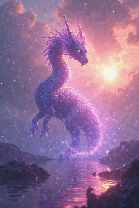 Dragon aura energy fire violet dawn 