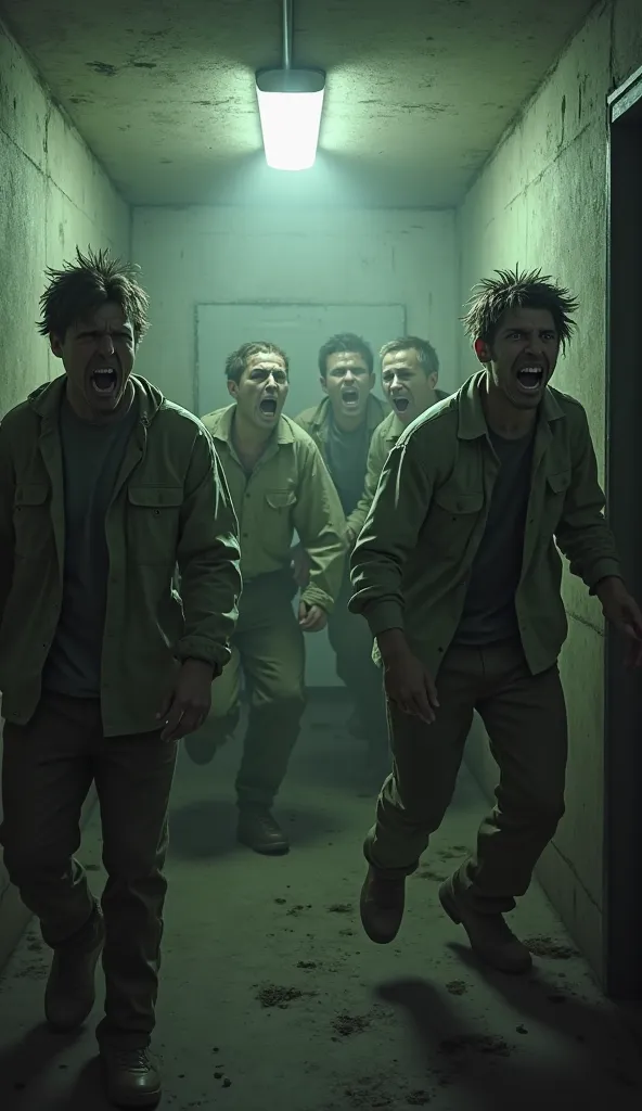 The 5 prisoners of war who were in the room with the gas that was taking away their sleep began to show strange and violent behavior, they began to scream and run (1940).