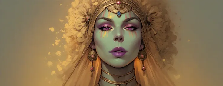 Sexual creature. Ancient Sex Djinn. Intricate psychedelic skin. Beautiful appearance. dnd character.  dnd.