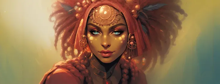 Sexual creature. Ancient Sex Djinn. Intricate psychedelic skin. Beautiful appearance. dnd character.  dnd.