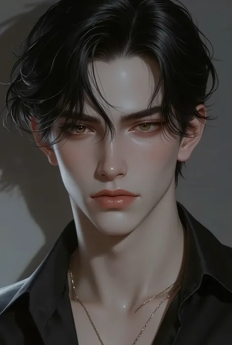 Make a 29 year old man who is malaysia Malay, young and attractive face, with one brown eye and one blue eye, somewhat medium and black hair