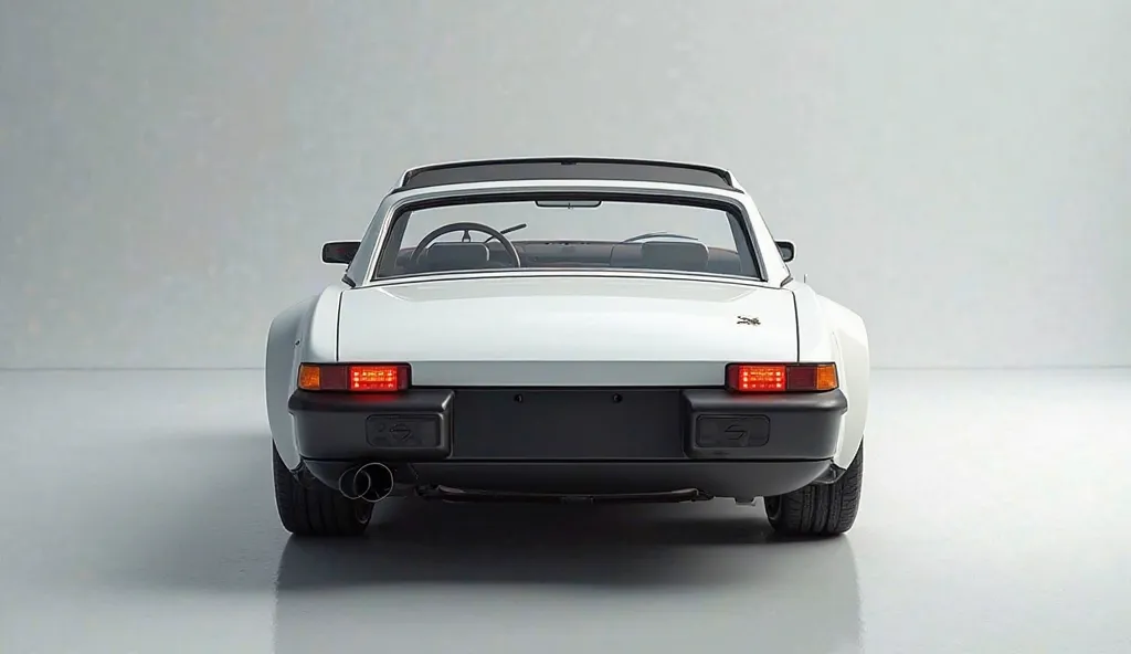 2025 Porsche 914 with luxury showroom white color back view 