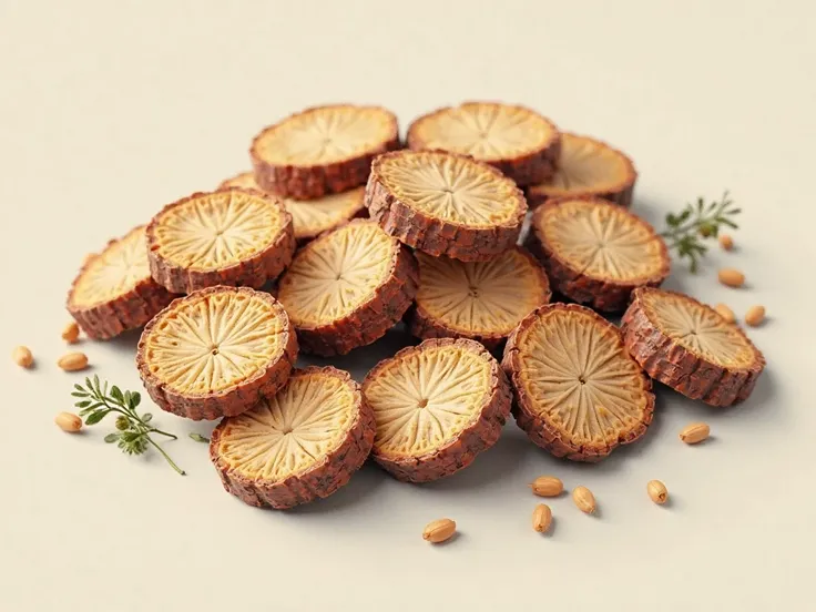 dried scutellaria baicalensis root, has been slide into small pieces