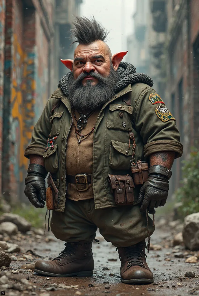  old boy, the growth of a broad-built gnome, with a gopnik-like face, a hairstyle like the Germans have had since World War 2, 