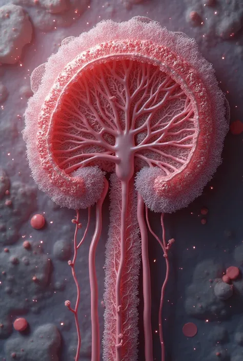 Nephron structure in ney with details in English language 